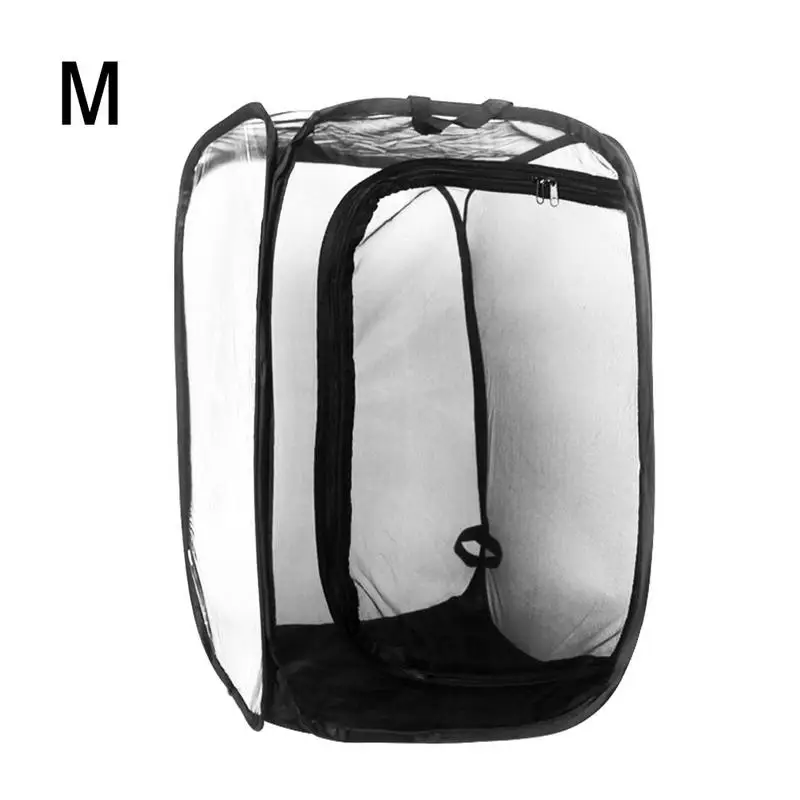 

Butterfly Cage Black Mini Insect Habitat Popup Collapsible Insect Mesh Cage Plant Greenhouse Box Mantis Stick Insect Feeding Box