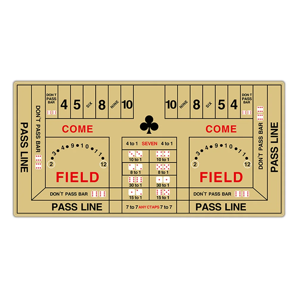 

Poker Mat Tablecloth Texas Hold 'em Rubber Dice Game Table Mat Party Game Chess and Card Table Mat Entertainment Accessories