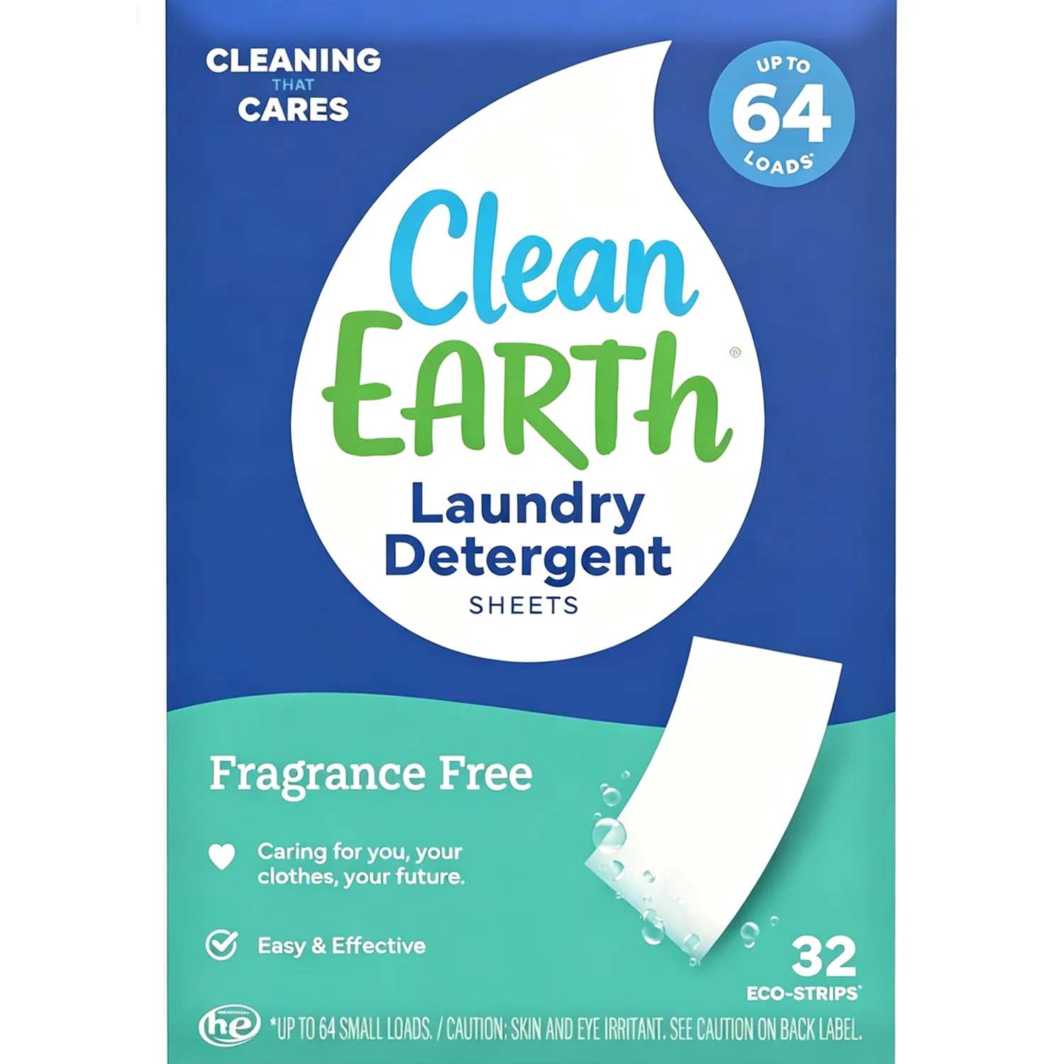 32 Sheets Compact Dry Laundry Detergent, Unscented Up To 64 Loads Liquidless Detergent Travel Packaging May Vary