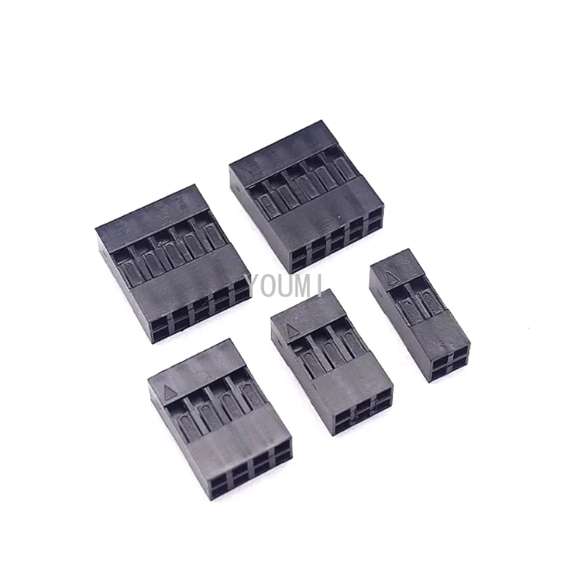 50pcs 2.54mm Dupont Connector Male/Female Pin Way Cable Plug 2/3/4/5 Pin Electrical Pin Jumper Header Housing Wire Connector Kit