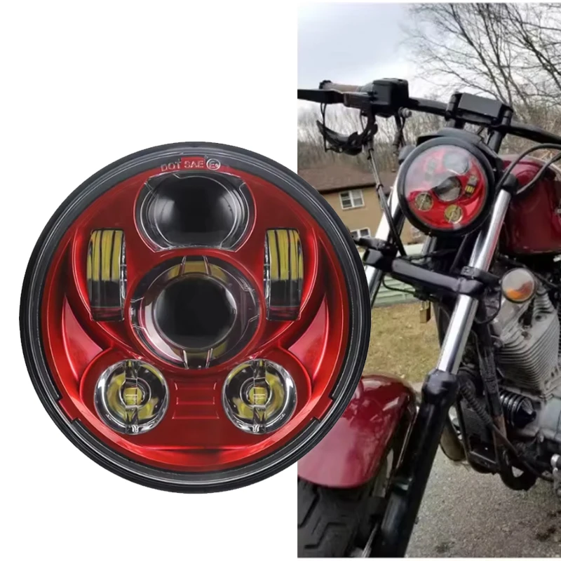 5-3/4 5.75 بوصة LED المصباح ل هارلي دينا ستريت بوب سوبر واسعة الإنزلاق منخفضة رايدر ليلة قضيب قطار سوفتيل سبورتستر الحديد 883 #1