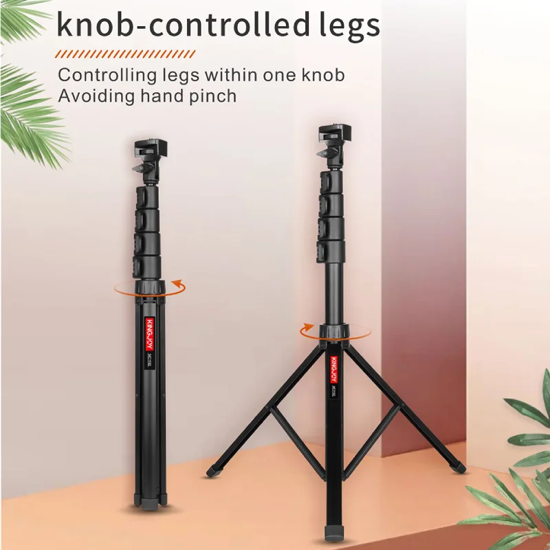 Kingjoy Fotografie Beleuchtungs ständer verstellbarer tragbarer Stativ halter mit 1/4 Schrauben kopf für Blitz lampe Rin glicht Kamera handys