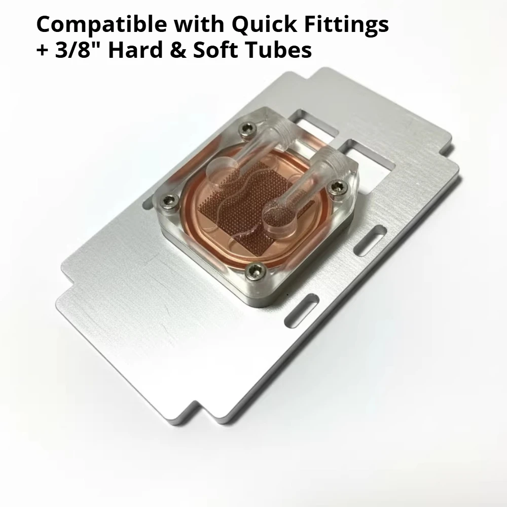 Water Cooler Cooling Head Uniform Heating Plate for NVIDIA Tesla V100 A100 PG199 GPU SXM2 Copper Block Quick Fitting  3/8