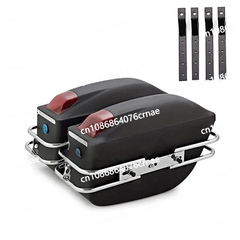 General Motorcycle Side Boxs Luggage Tank Tail Bag Light Hard Case Saddle Bags Hanging Box for