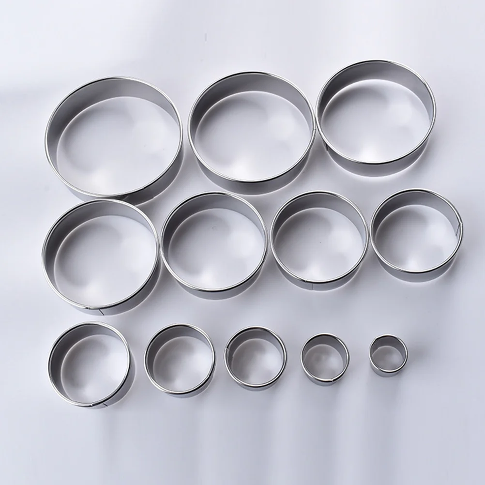 

1Set Cookie Mold Biscuit Cutter Stainless Steel Round Shape Baking Mold for Cake Dough Fruit Pancake Bread Sandwich