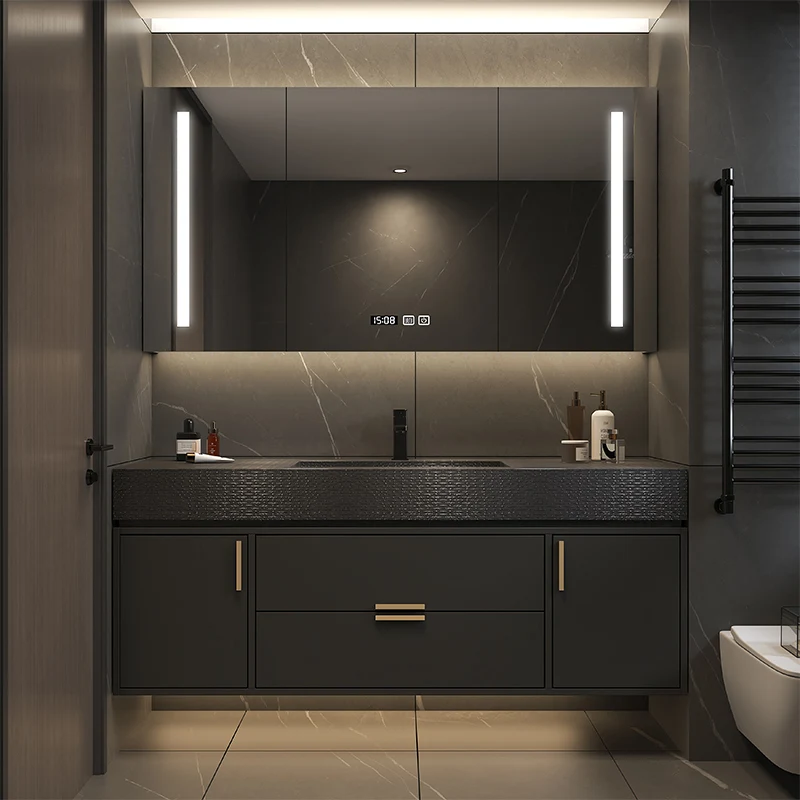 

Aesthetic Room Decor Bathroom Cabinet Large Size Black European Design Fashion Cupboard Organizer Vestidores Home Furniture