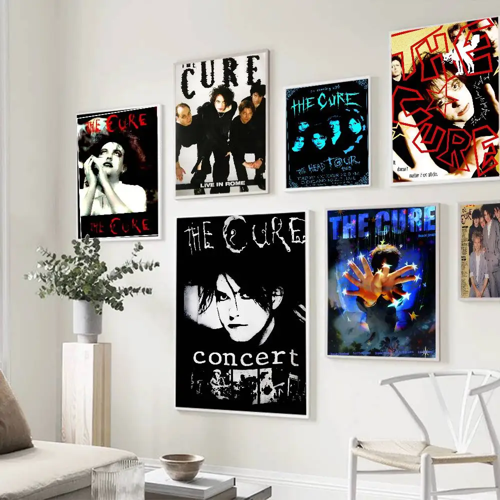 singer band The C-Cure vintage Anime Posters Sticky Waterproof Paper Sticker Coffee House Bar Kawaii Room Decor