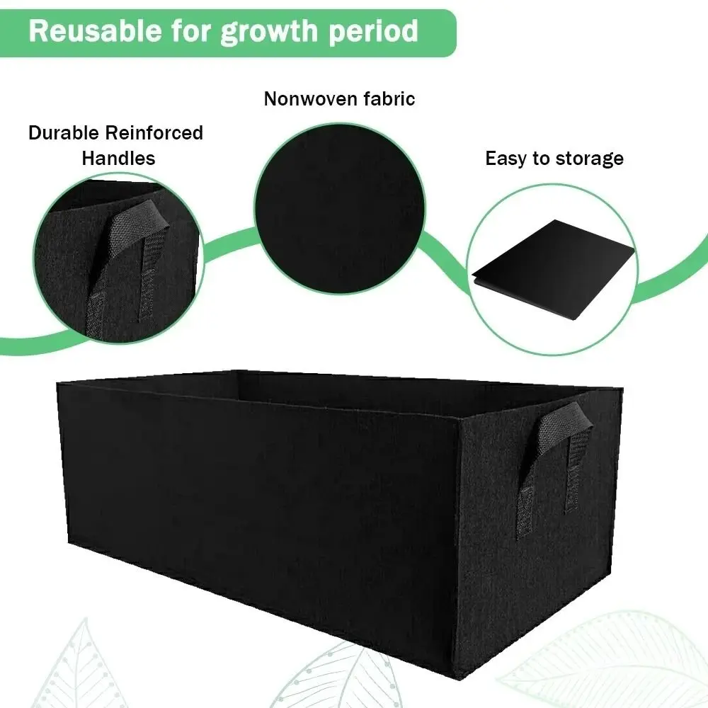 High Quality Felt Garden Planting Bag Multi-size Rectangle Grow Bag Garden Tools with Handles Planting Nursery Pot Outdoor