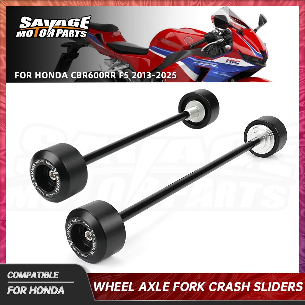 

CBR600RR 2024 Rear Front Axle Fork Crash Slider For Honda CBR 600RR F5 2013-2025 Motorcycle Wheel Hub Anti-Collision Block Parts