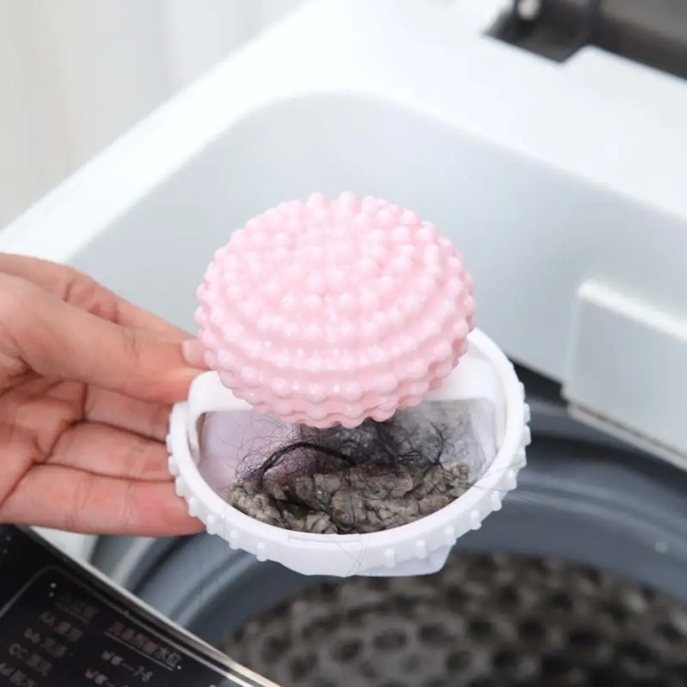 Plastic 2 in 1 Laundry Balls Convex Hair Remove Solid Laundry Balls Reusable Dirt Clean Washing Machine Filter for Home