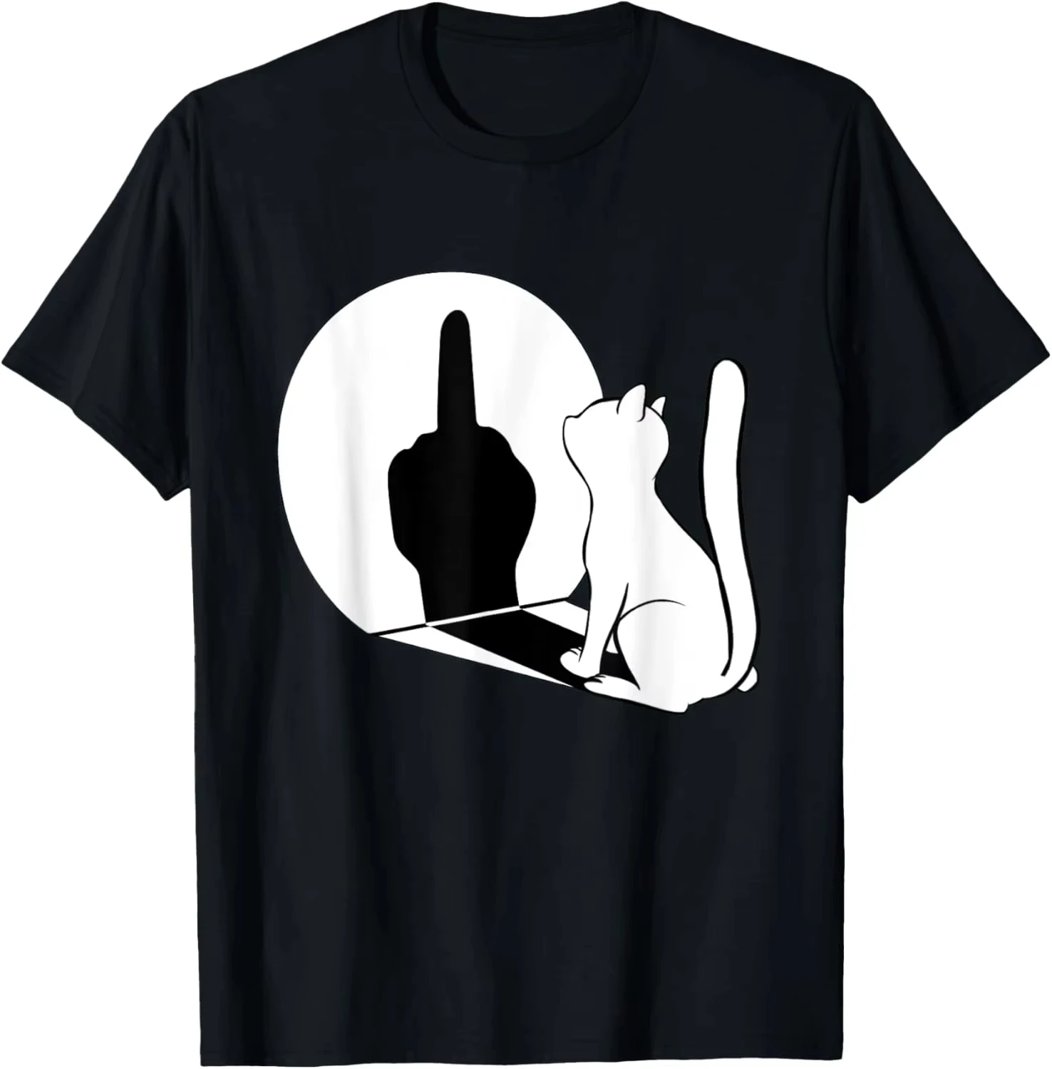 Middle Finger Cat Official Statement - Funny Cat Gift T-Shirt - Special Edition Short Sleeve Shirt, Cotton Summer Shirt