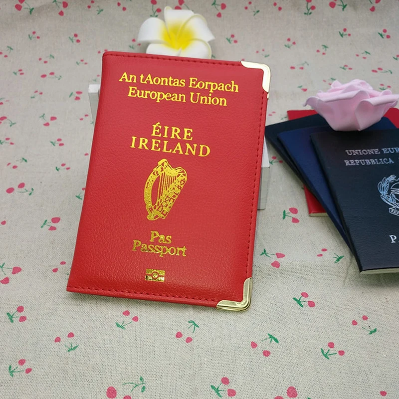 1PC Unisex PU Leather Ireland Nations Diplomatic Passport Cover Travel Document Protective Case ID Card Holder Special Agency