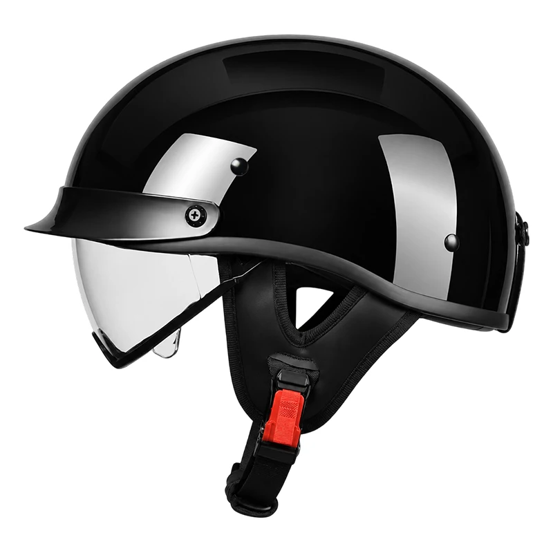 

Wholesale High Quality ABS Material Motorcycle Helmets Half Face Helmets Cycling Motorcycle Helmet Detachable Cotton Lining