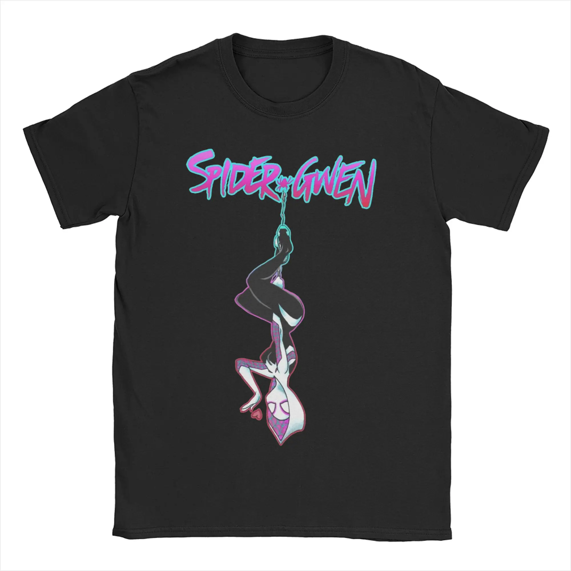 Lovely Neighborhood Spider Gwen  Print T Shirts for Men Women  Pure Cotton  Tee Shirt Clothing