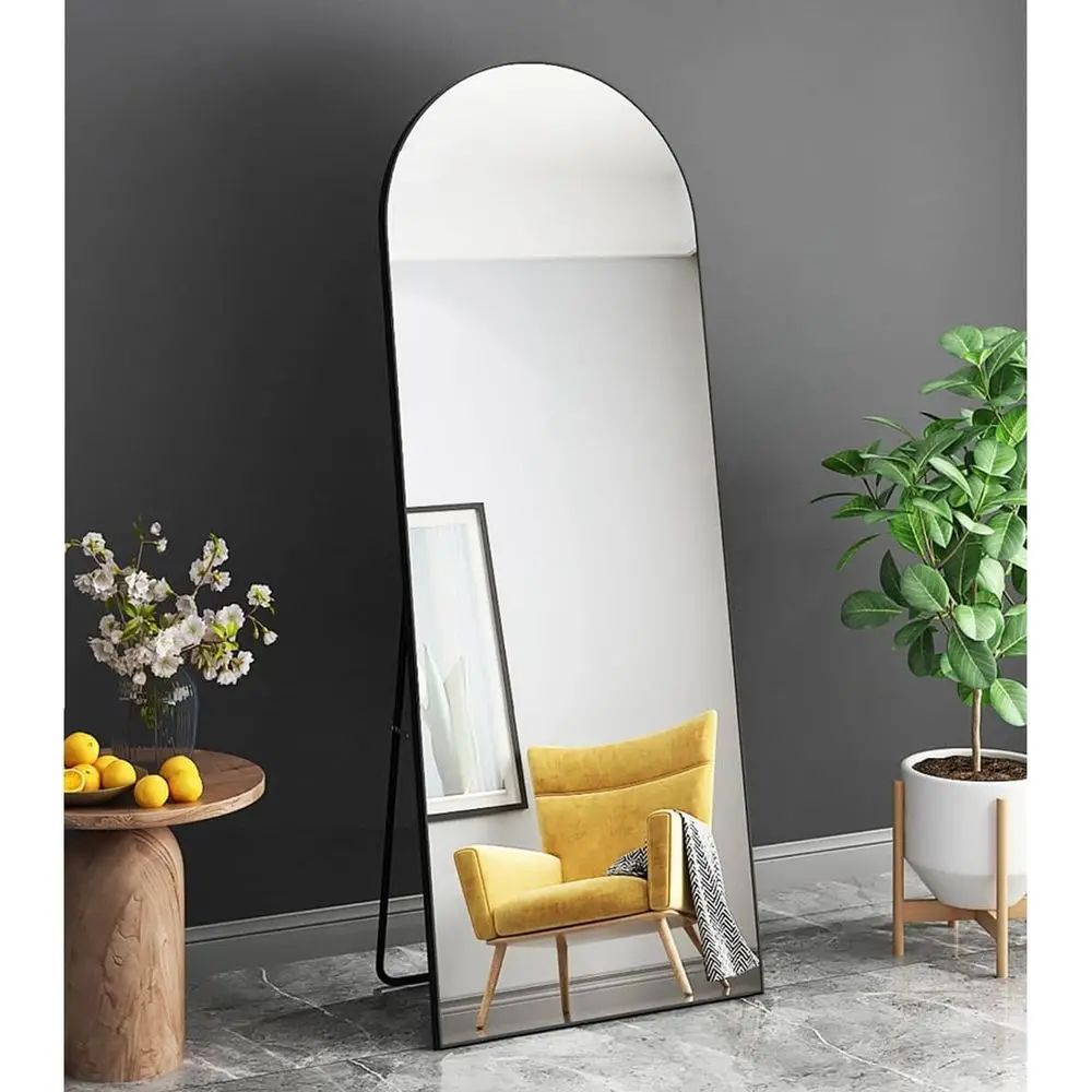 

Зеркало напольное арочное с рамой из сплава, настенное, для спальни или гостиной - черное