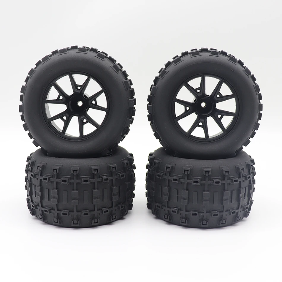 Monster Truck Wheels Tyre Wear-resistant Off-road Vehicle Tire Upgarde Parts for Smax 1625 1635 Wltoys 144001 124018 HBX16889