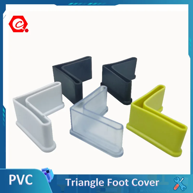 2/4/8pcs Triangle Iron Foot Cover Pad Storage Shelf Feet Floor Protecter Anti Scratch Furniture Table Chair Leg End Cap Socks