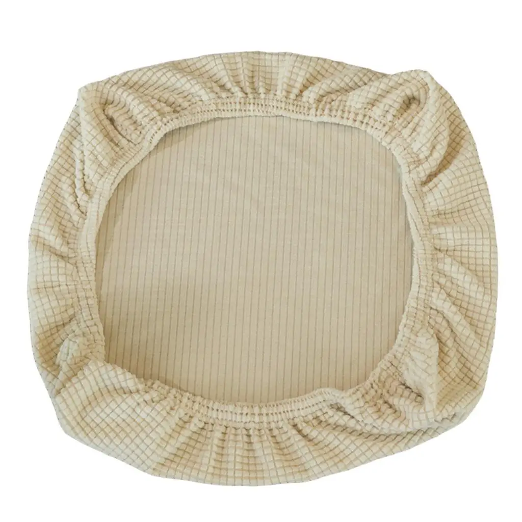 Stretchable Chair Cushion Cover Solid Color Seat Protector for Dining Chairs and Office Desk Chair