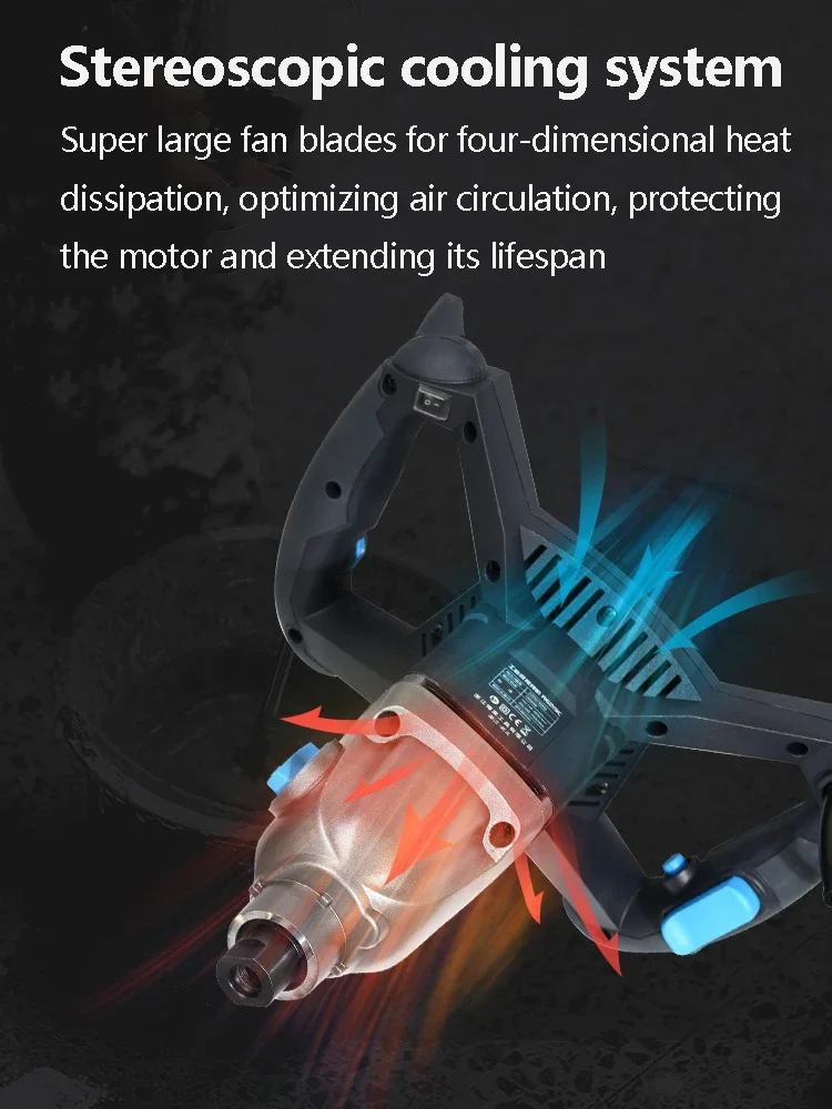 

Мощный электрический миксер для краски и цемента, профессиональный класс, легкий (3,75 кг), идеально подходит для строительства и ремонта