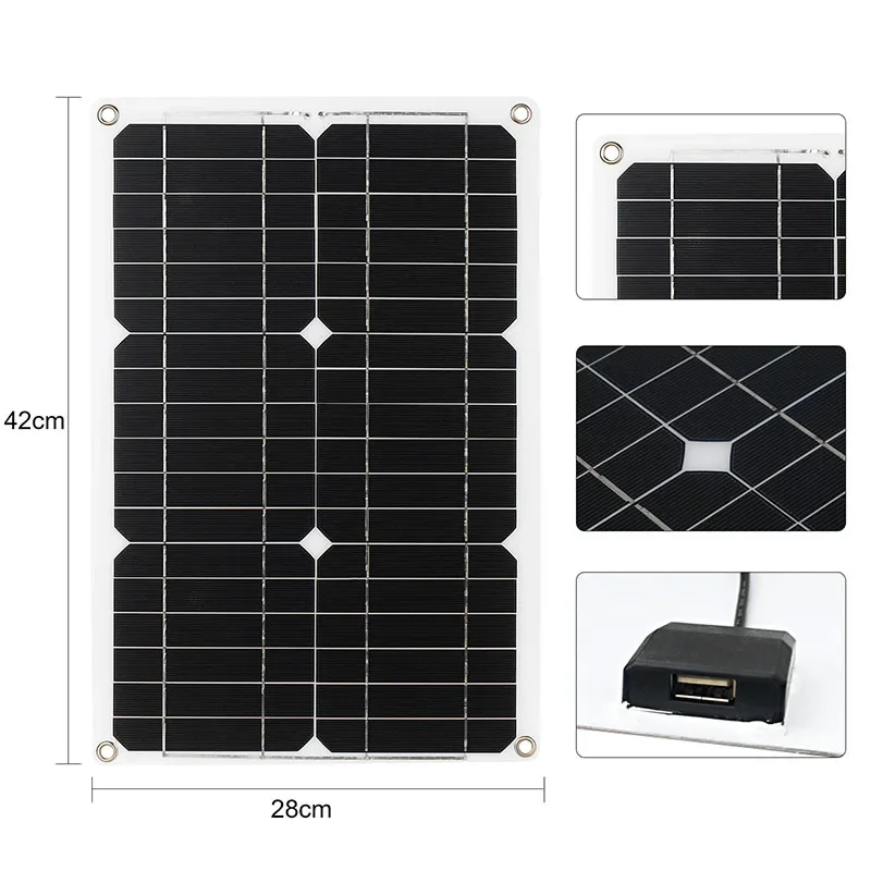 180W Solar Panel Kit Complete 12V 24V USB With 10/20/30/40/50/60A Controller Solar Cells For Car Moblie Phone Battery Charger