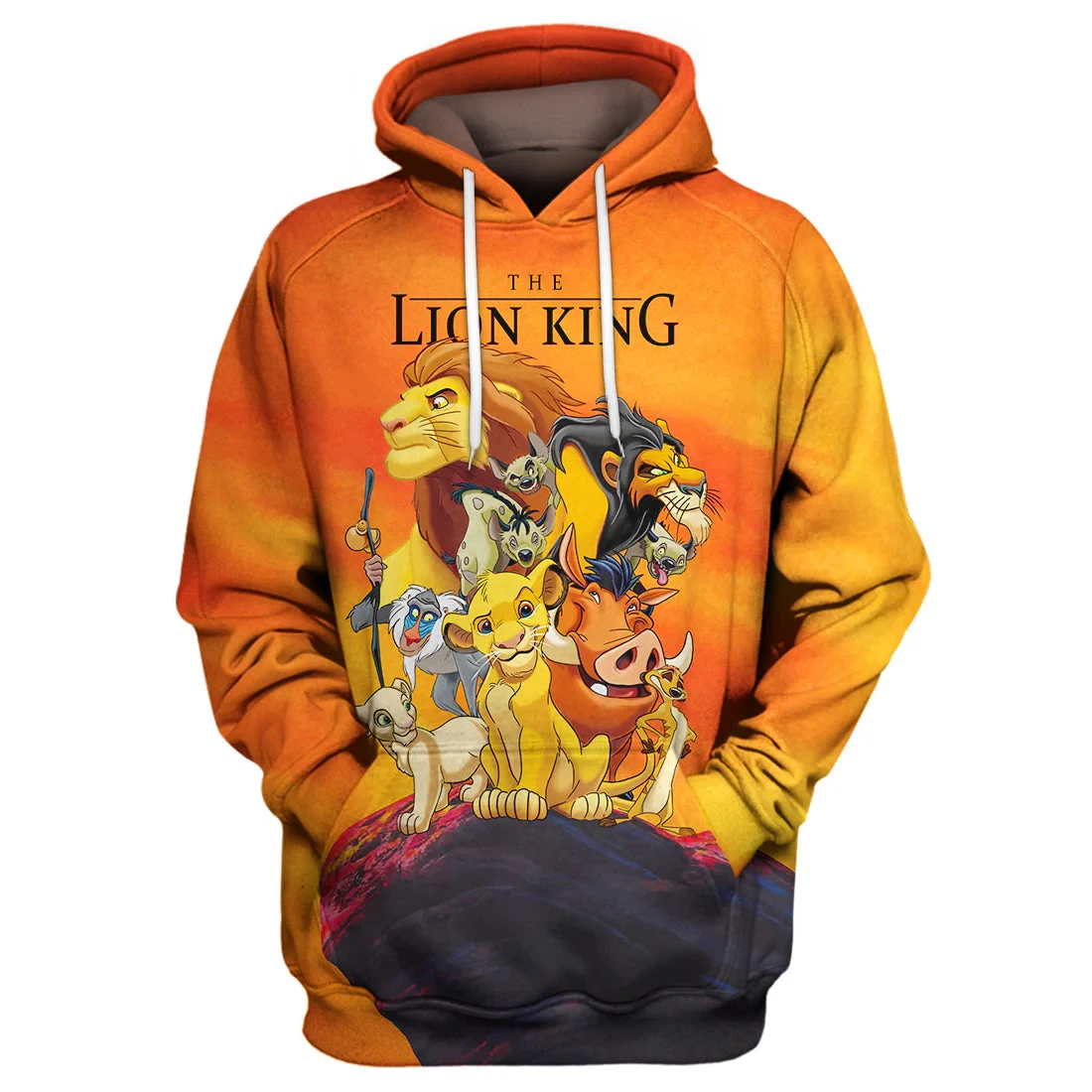 

2024 Spring and Autumn 3D Printing cartoon The Lion King Unisex Couple Hoodie Children's Street Leisure fashion Sports Pullover