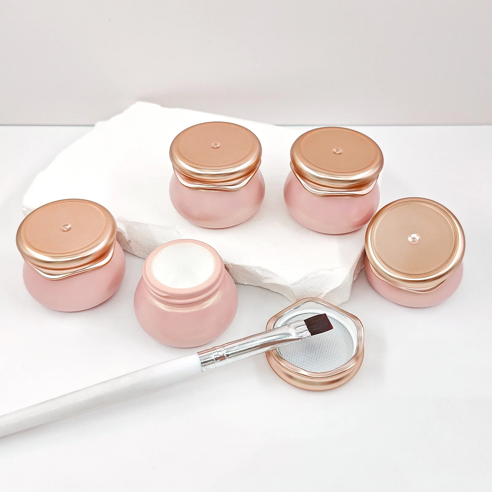 1 szt. 5g Japońskie Puste Słoiczki Żelowe Plastikowe Okrągłe Pojemniki Kosmetyczne na Paznokcie Małe Słoiczki na Próbki Kremu Pudełko na Żel do Paznokci