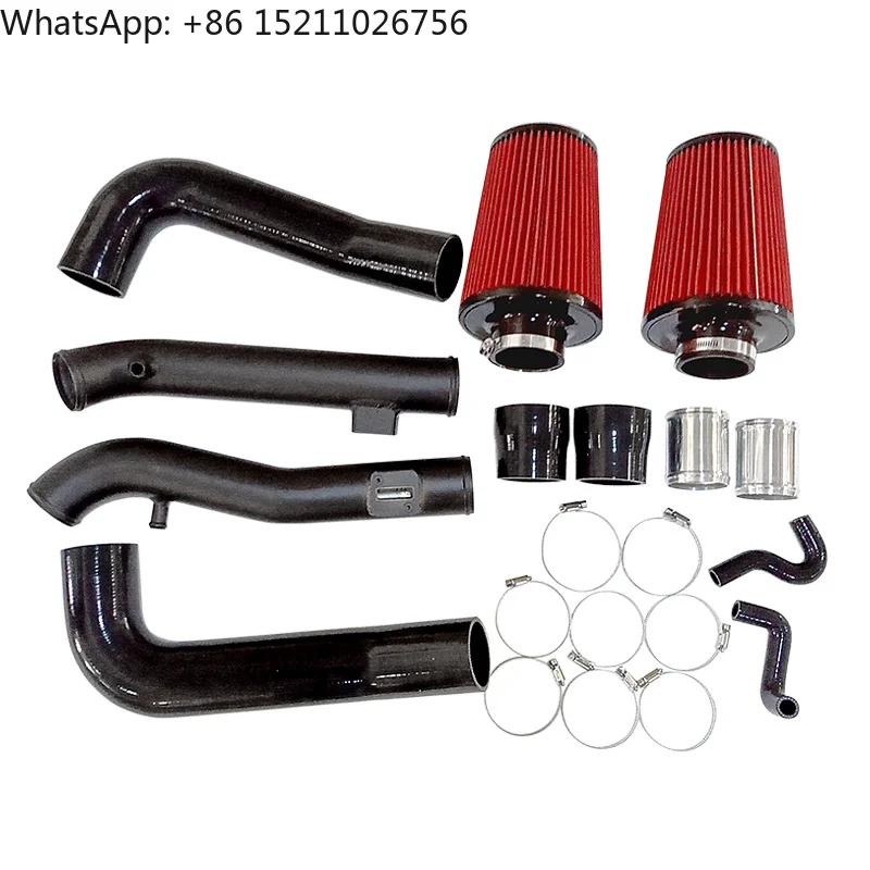 For 2.5inch Cold Air Intake Kit for Ni-ssan Infiniti 370Z  G37 Q60  with Silicone Hose Side PCV Breather Hose Set
