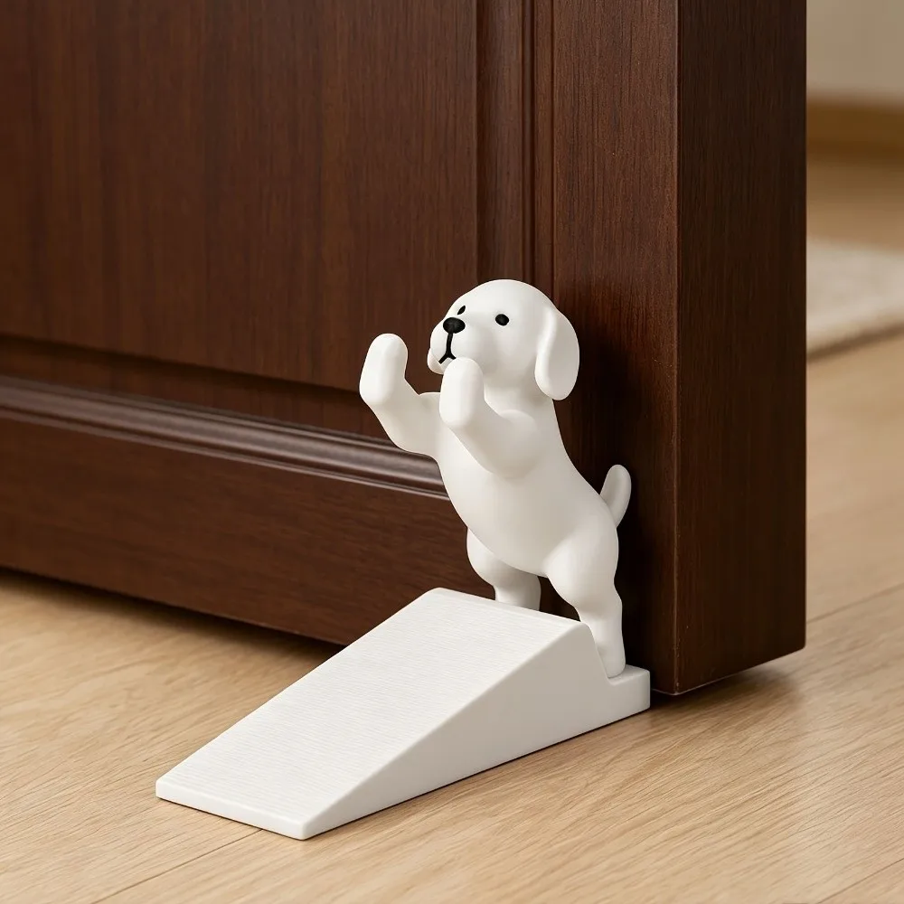 3D Printing Dog Door Stopper Anti-Collision Thickened Puppy Door Top Noise-Reducing Cartoon Dog Shape Door Stop Wedge Home Decor