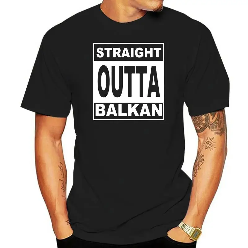 Tee Shirt Mens 2022 New Tee Shirts Printing Straight outta Balkan Kultshirt T Shirt