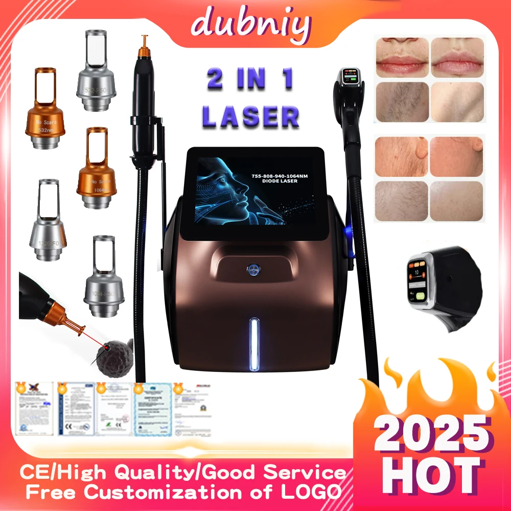 

Лазерная установка 2-в-1: пикосекундный лазер и диодный лазер 808 нм (4 длины волны) для удаления волос, татуировок, омоложения кожи, устранения пигментации и веснушек