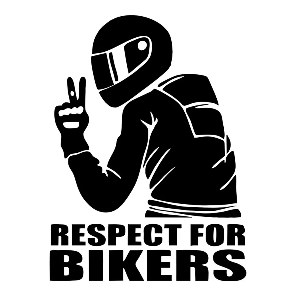Respect for Bikers Vinyl Sticker Waterproof Decal Motorcycle Car Truck Helmet Laptop Scratch Cover Exterior Styling