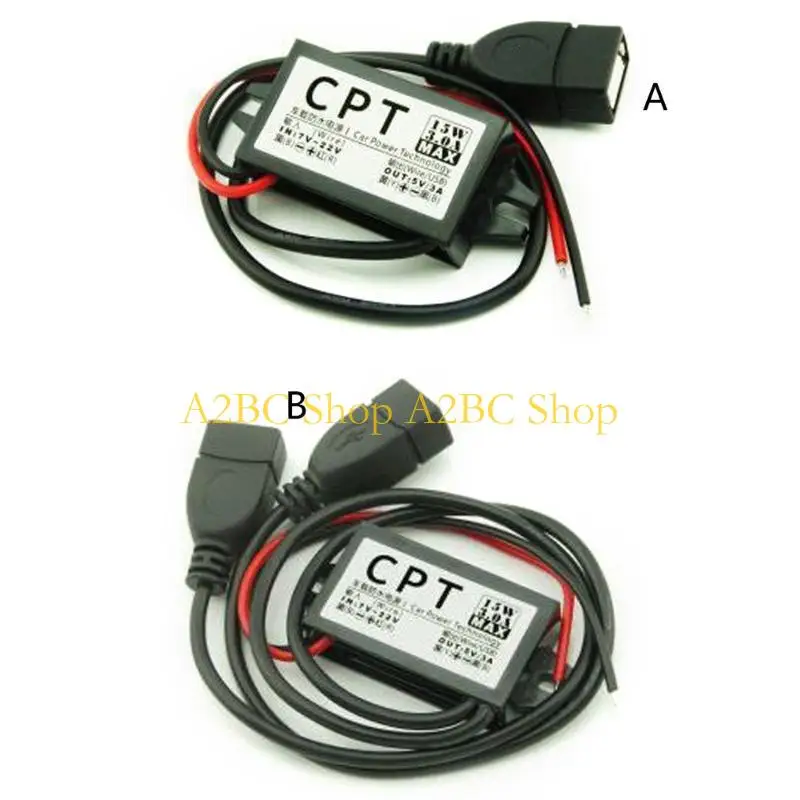 A2BC 12V à 5V 3A Adaptateur d'alimentation USB simple / double