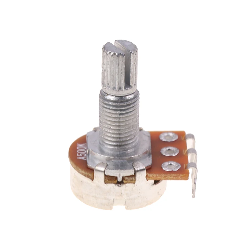 A/B 500K 250K 50K 25K Potentiometer Splined Small Pot Electric Guitar Bass Effect Amp Tone Volume Parts 18mm