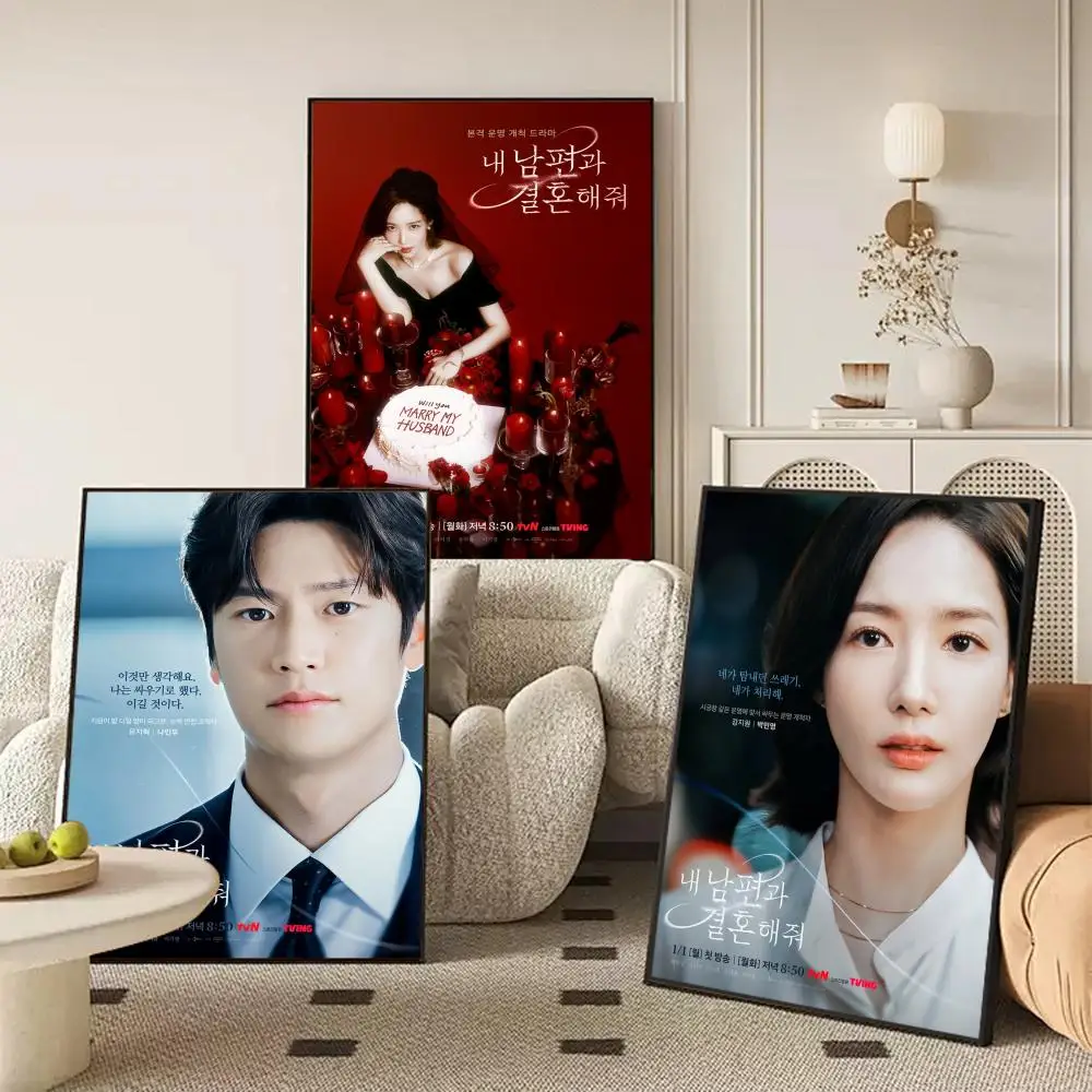 M-marry My Husband Romance Drama Poster Self-adhesive Art Waterproof Paper Sticker Coffee House Wall Decor