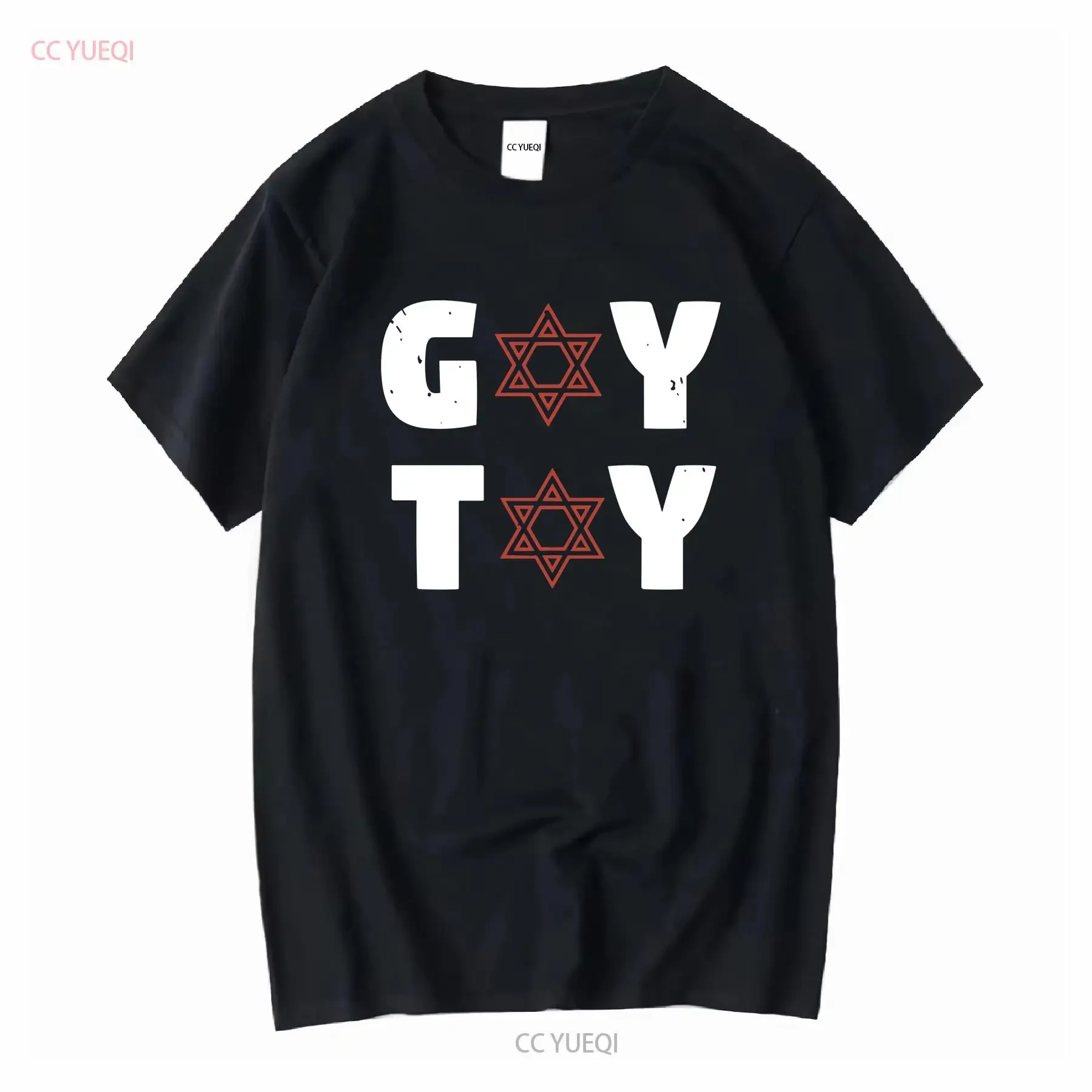 Burgos Designs Goy Toy camiseta judía vintage lavada para uso diario gráfico de moda versátil suave elegante cómodo