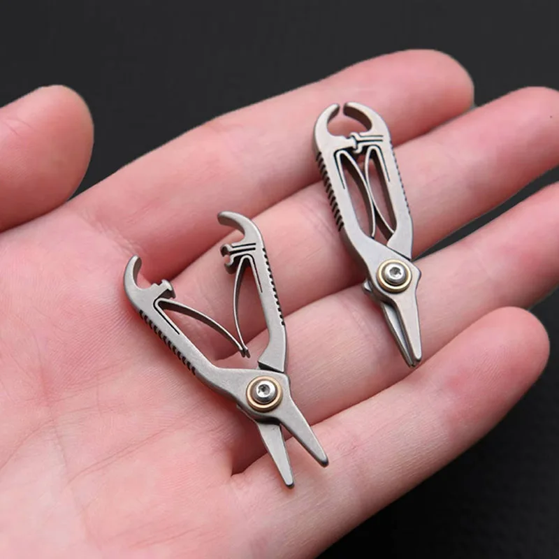 Titanium alloy TC4 Mini Scissors Nose hair prune Men\'s toy beard prune Portable scissors