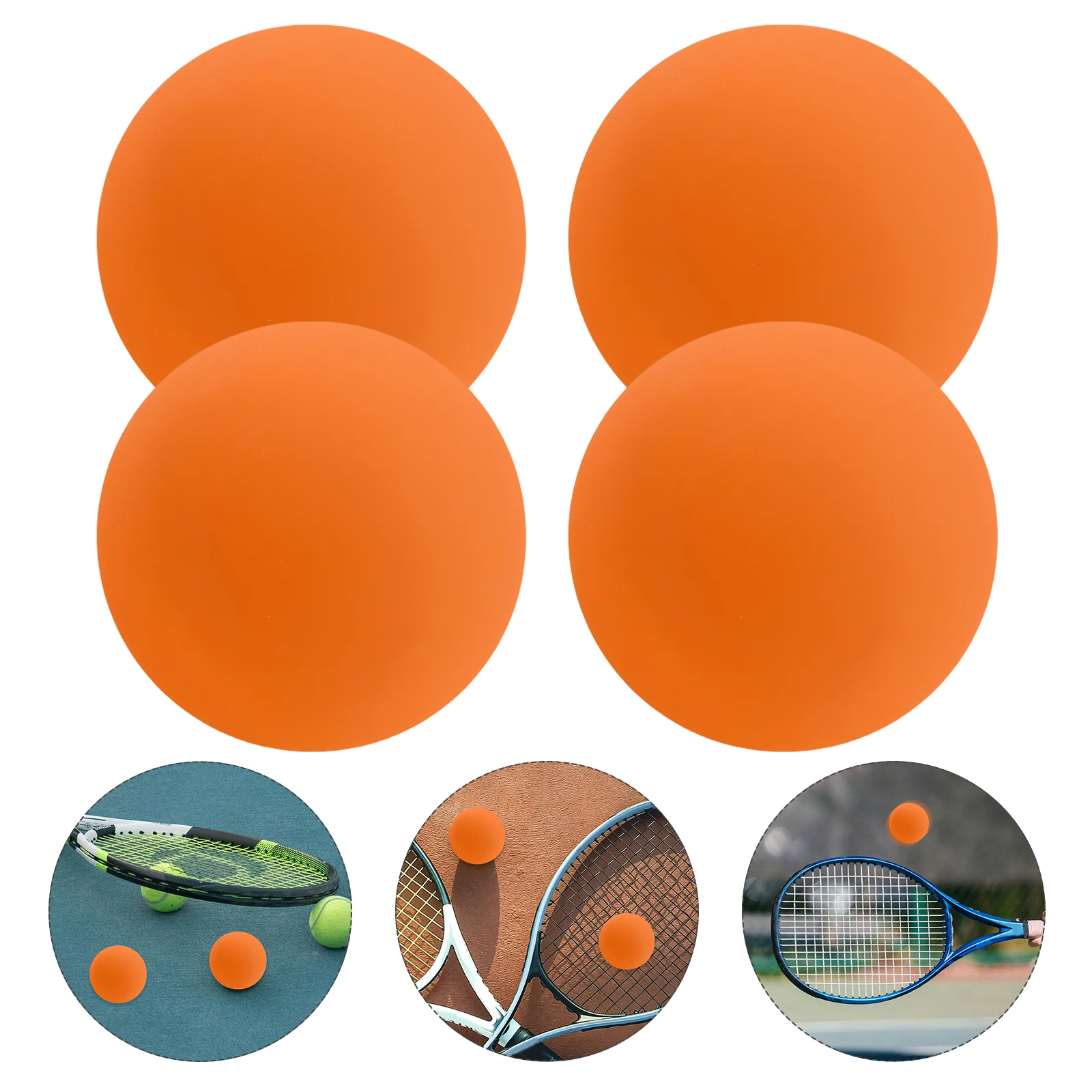 

4 Pcs Squash Training High Elasticity Rubber Reaction Blue Color Lightweight Design Ideal for Indoor Outdoor Use Racket for Kids