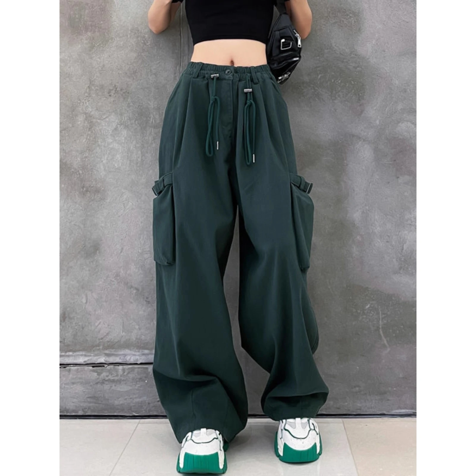 

Men's Loose Straight Leg Workwear Trousers Autumn Winter plus Size 300 Pou American Retro Functional Sle Casual Pants