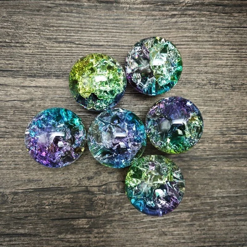 Home Decoration Crystal Ball Colorful Glass Ball Ornaments Fish Tank Rockery Decorations Accessories Classmate Birthday Gift