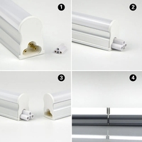 T5 T8 fluorescent lamp LED lamp 30cm 60cm 6w 10W cold white light 110V 220V LED lamp integration, kitchen lighting