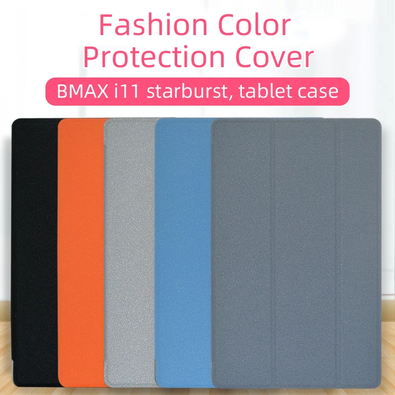 Pelindung kulit PU Folio Ultra tipis untuk BMAX MaxPad I11 Plus casing 10.4 "Tablet PC tri-folding Stand Funda dengan cangkang belakang TPU lunak