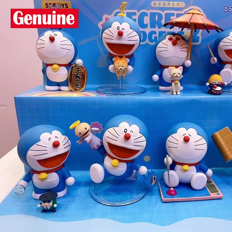 

Original 52toys Doraemon Blind Box Secret Prop 2nd Generation Kawaii Figure Festival Gift Doll Ornament Mysterious Birthday Box