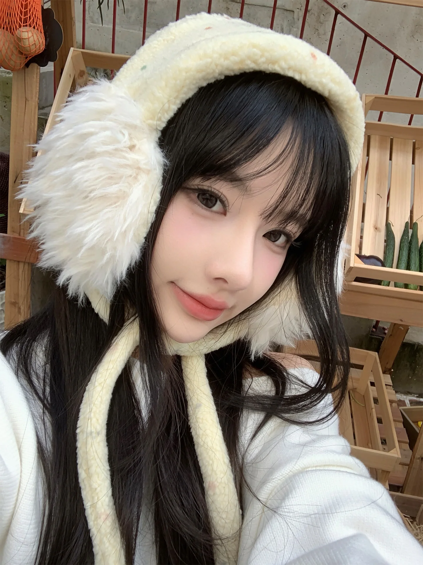 韓国スタイルの厚みのあるふわふわイヤーマフ女性用アウトドアサイクリング防風暖かい凍結防止耳カバー秋冬の必需品