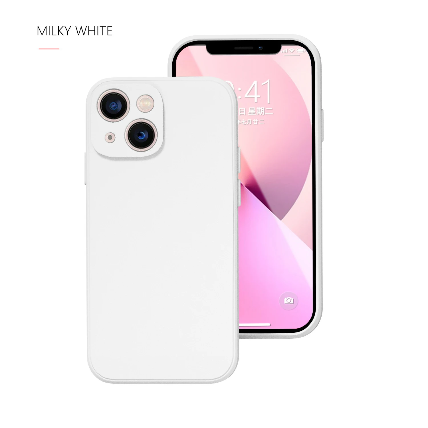Handyhülle für iPhone 14 Plus 13 12 Mini 11 Pro Max Xs X Xr 7 8 Candy Color Square Liquid Silicone Soft Protector Back Cover – Detail 11