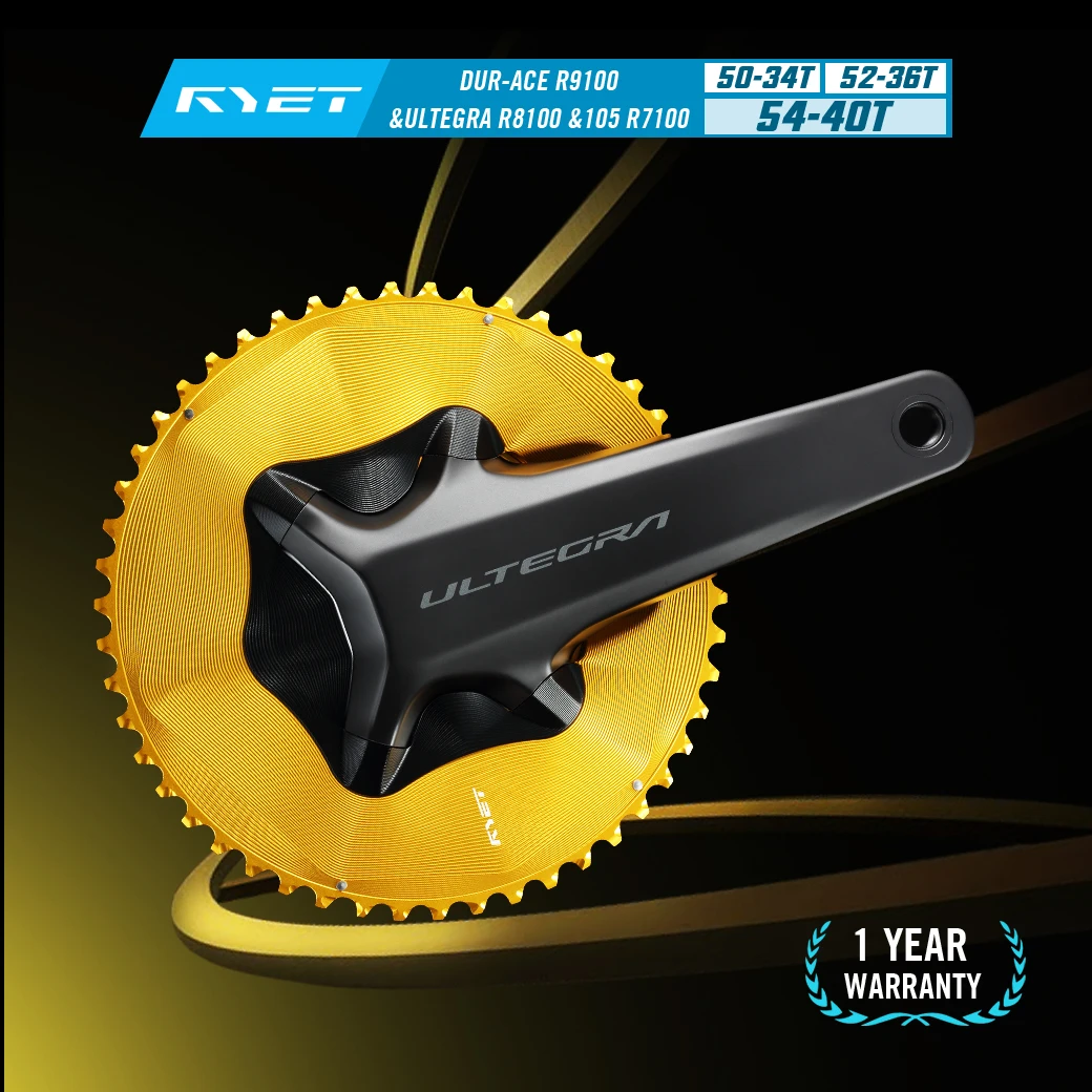 

Звездочка RYET Aero для шоссейного велосипеда 50-34T 52-36T 54-40T для Shimano Dura-Ace R9200 Ultegra R8100 105 R7100, 12 скоростей, 2 группы с