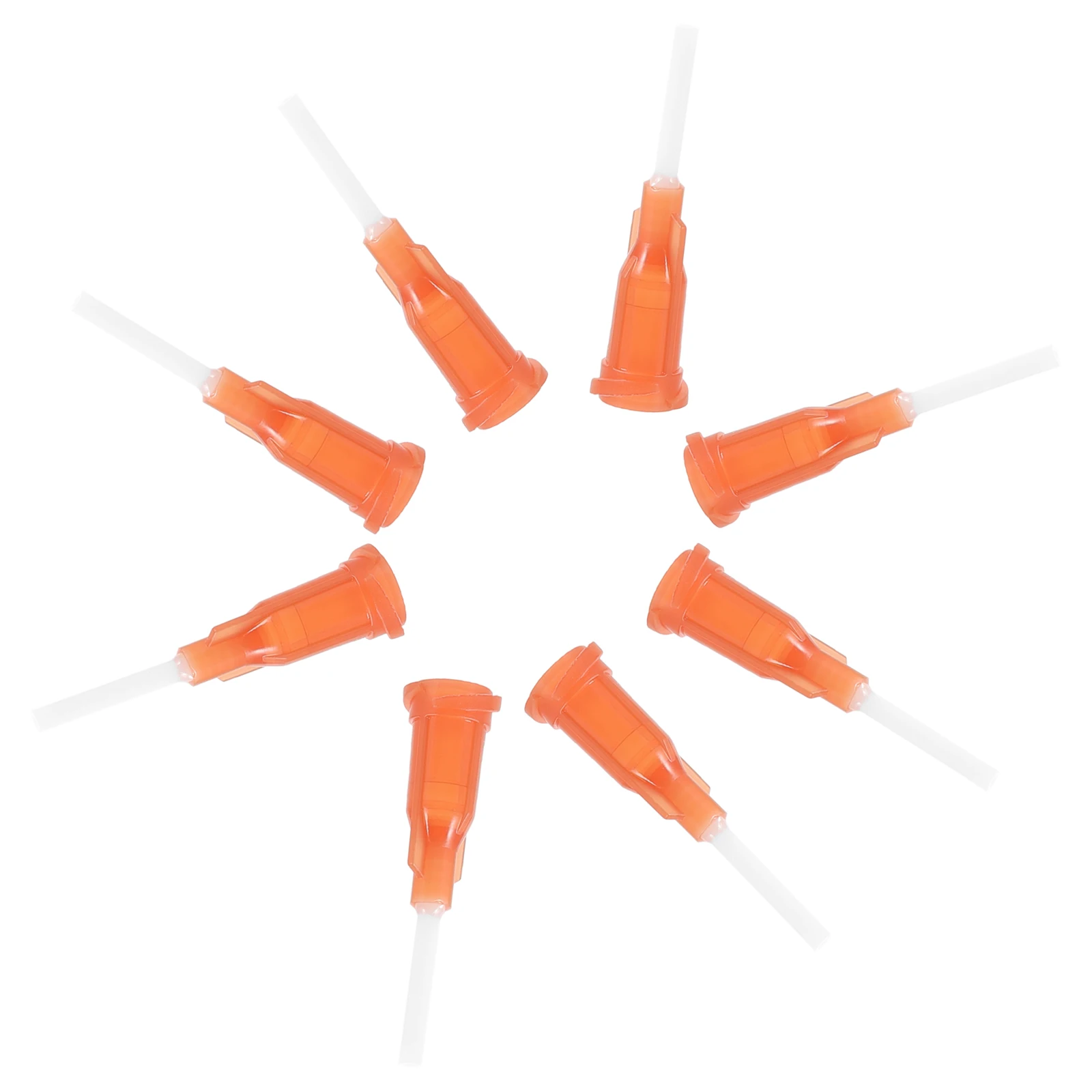 

50pcs Glue Dispensing Needles Amber PP Syringe Tips for Adhesive Flexible Hose Coating Multipurpose Industrial Dispenser
