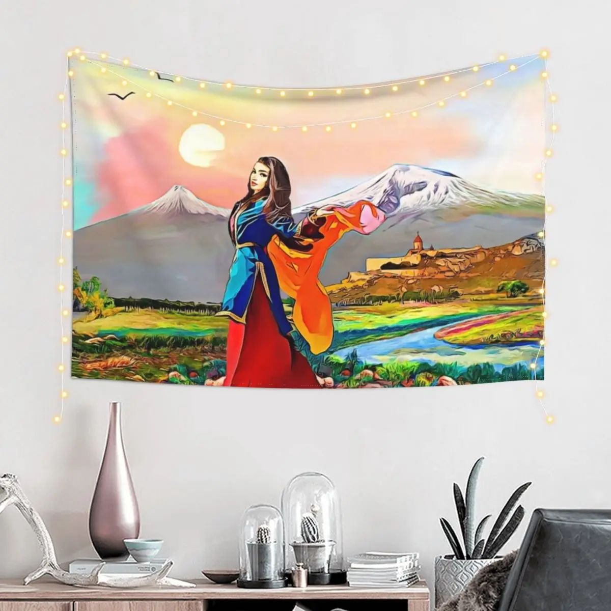 Colors of Armenia ????????? ???????? Tapestry Room Decor For Girls Nordic Home Decor Tapestry