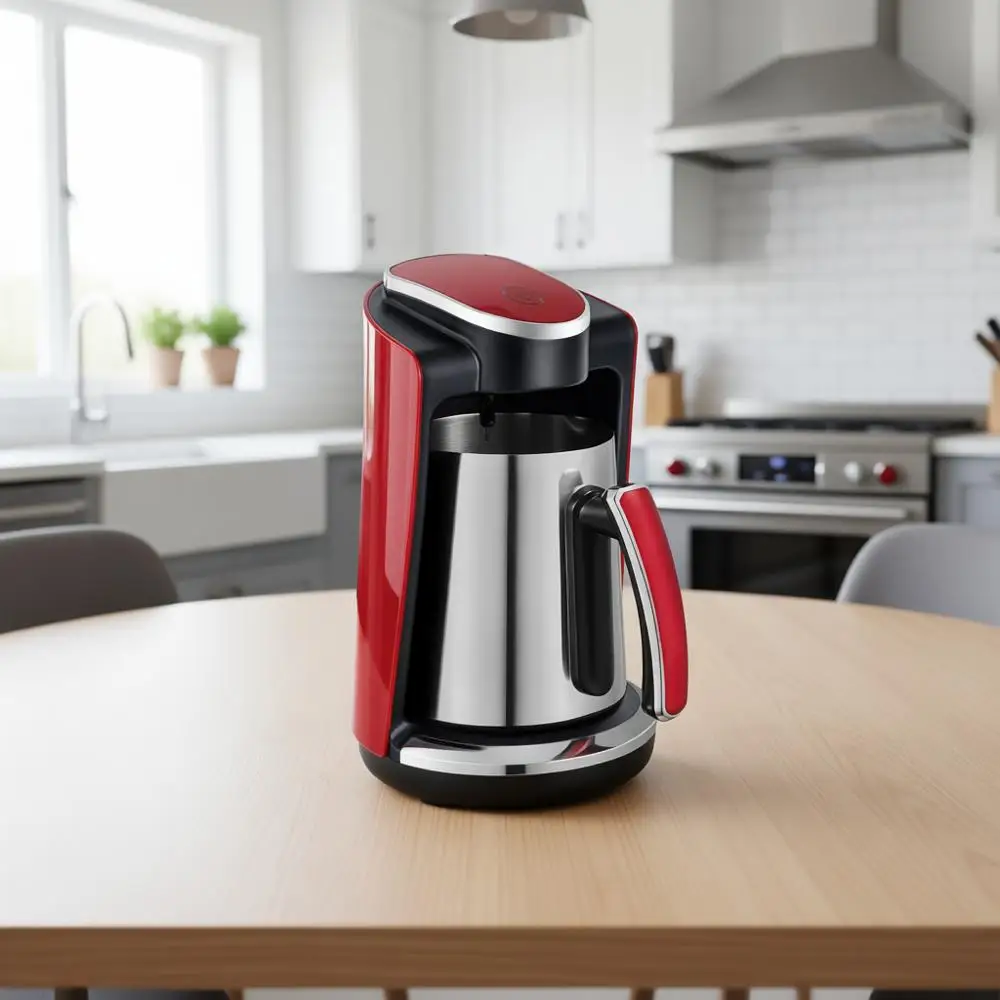 

Electric Turkish, Greek, and Armenian Coffee Machine - Stainless Steel Coffee Maker - Foam Control & Overflow Sensor - Middle Ea