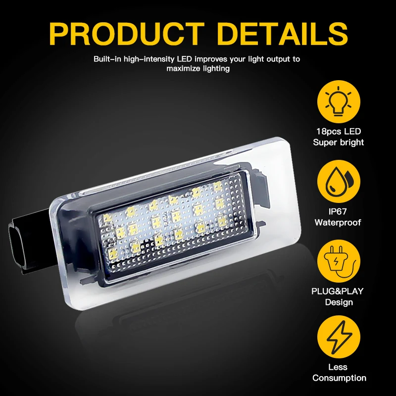 2 قطعة لوحة ترخيص مُضاء لنيسان ألتيما روج سنترا فيرسا 2019-2023 Canbus خطأ مجاني لسوزوكي سوزوكي 2016 265108990E #3