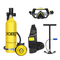 DIDEEP X4000 Pro 1L Mini Diving Tank, Oxygen Tank, Underwater Diving Kit with Crossbody Harness/Mask/Pump